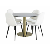 jedilnica set Dallas 1215 (Bela + Črna) 75cm
