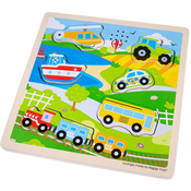 Bigjigs Toys Sestavljanka z zvokom Transport