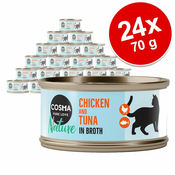 Varčno pakiranje Cosma Nature 24x70 g - Črtasti tun-15 % Zimska Razprodaja