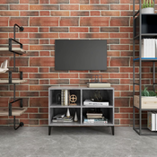 TV ormaric s metalnim nogama siva boja betona 69,5 x 30 x 50 cm