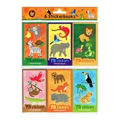 Nalepke JUNGLE knjige z nalepkami za otroke 6 x 75 nalepk B1140