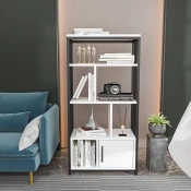 Hanah Home Polica za kucu Valero, 60x120x29,6 cm, Belo-crna