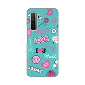 Silikonska maska za Huawei P40 Lite Love Print tirkizna