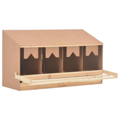 vidaXL Gnezdišče za kokoši s 4 predelki 106x40x59 cm trdna borovina