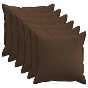 vidaXL Prevleka za blazino 6 pcs HOUTEN Rjava 70 x 70 cm Lažni lanu