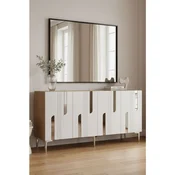 Hanah Home komoda Nota 150, 150 cm, hrast Sapphire / bela / srebrna