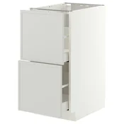 METOD / MAXIMERA Pod.element, 2fronta/2vis.fioke, bela/Aspudden svetlosiva, 40x60 cm