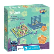 Luna: Disney Stitch 2 v 1 družabna igra – Kače in lestve ter štiri v vrsto