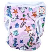 Misoko Periva pelena za ženke Diapers Reusable Morski konjici, XL, Roze
