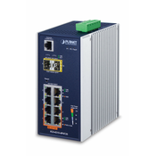 PLANET IGS-4215-4P4T2S mrežni prekidac Upravljano L2/L4 Gigabit Ethernet (10/100/1000) Podrška za napajanje putem Etherneta (PoE) Plavo, Bijelo