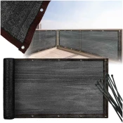Balkonska pokrivala LUARO maskirna preproga senčilna mreža za balkon teraso 150g/m2 105x500cm UV