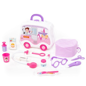 Polesie Doktorski set za decu 16 delova u koferu sa tockovima roze ( SW12075 )