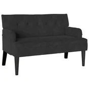 Vidaxl Chesterfield klop Črna 112 x 65,5 x 75 cm Žamet