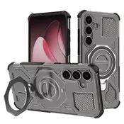 Hibridni ovitek Carbon Shield Pro za Samsung Galaxy S25 - smoke black
