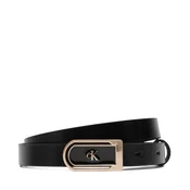 Pas Calvin Klein Round Ck Enamel Plaque 20Mm LV04F7109G Črna