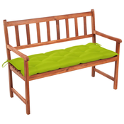 vidaXL Vrtna klop z blazino 120 cm trden akacijev les