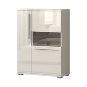 JELA VITRINA V90-2KS/PN - kolekcija Piano - Bež lak/Bež Lak - 90x123x40 cm