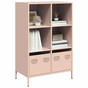 Visoka komoda ružicasta 68x39x103,5 cm celik