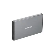 Natec Zunanji HDD box 2,5" USB 3.0 Rhino Go, siv, aluminijasto ohišje
