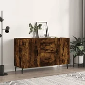 Vidaxl vidaXL Predalnik, dimljen hrast, 100x36x60 cm, material na osnovi lesa