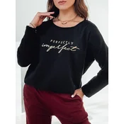 Bluzka damska oversize VIVILINES z nadrukiem czarna Dstreet