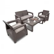 Set vrtnega pohištva Corfu Lyon II 4+1 v barvi cappuccino