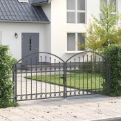 Ogradna vrata ASSEN 301 x 175,5 cm Celik Siva
