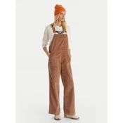 Roxy Jeans hlače z naramnicami Trailblazer Overall ERJWO03022 Rjava Regular Fit