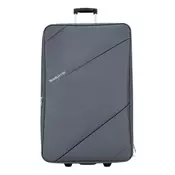 Kovček TRAVEL AND MORE - velik, siv, 80 l