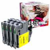 Inkdigo tusz LC521 kompatybilny z Brother DCP-J1260W DCP-J1313DW Certyfikat TÜV