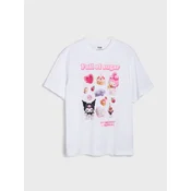 Sinsay - Pamucna oversize majica s printom My Melody and Kuromi - krem