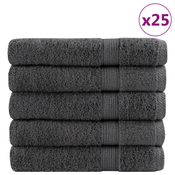 Premium brisače za savno 25kos antracit 80x200cm 600g/m2 bombaž
