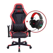 Stolica Redragon Gaia - Black/Red + Zeus-X slušalice