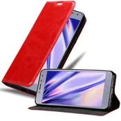 Cadorabo Cadorabo Ohišje, združljivo z Samsung Galaxy J4 2018 v rdeče jabolko - Zaščitni ovitek z magnetnim zapiranjem, stoječo funkcijo in režo za kartice, (20549010)