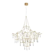 Kovinska LED viseča svetilka v zlati barvi o 80 cm Goro – Nova Luce