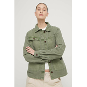 Traper jakna Superdry za žene, boja: zelena, za prijelazno razdoblje