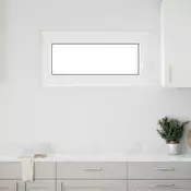 vidaXL Okno za klet RISOR Bela 100 x 50 cm PVC in steklo