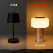 Briloner LED namizna svetilka Juna na baterije, rjava, IP44, z možnostjo regulacije - Sodobni - rjava, bela - Plastika