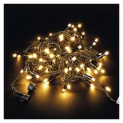 Premium LED povezovalna veriga črna, 10 m, zunanja in notranja, topla bela, časovnik