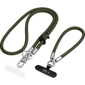 Privjesak Tech-Protect C10S Rope Crossbody & Wrist maslinasto zeleno/titanij (5906302340101)