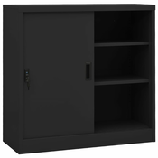 Uredski ormaric s kliznim vratima antracit 90x40x90 cm celicni