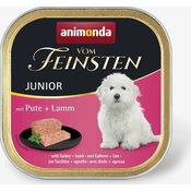 Mokra pasja hrana Vom Feinsten - Junior, pašteta, 150 g - Puran in jagnjetina