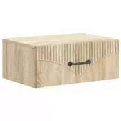 vidaXL Stenski nočni omarici s predalom Sonoma hrast 49 x 34,5 x 20 cm