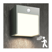Brilagi -LED spoljašnje zidno svetlo sa senzorom TERNI LED/12W/230V sivo IP44