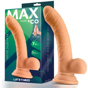 Max & Co Sean Realistic Dildo with testicles 7.5 Flesh