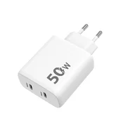 WG - Omrežni polnilec 2x USB-C 50W, 1x USB-C PD 30W 1x USB-C PD 20W, bel