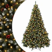 Vidaxl Umetno Zložljivo Božično Drevo 270 cm 600 LED Toplo bela PVC