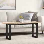 Stolic za kavu O-oblika 110x40x45,5 cm od borovine i celik