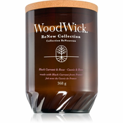 Woodwick Dišeča sveča ReNew velik kozarec Black Currant & Rose 368 g