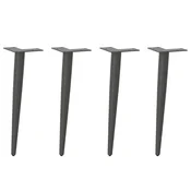 Noge za klub stolic konusnog oblika 4 kom antracit 42-43 cm celik